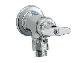 Chicago Faucets 293-E27CP Single Supply Inside Sill Fitting, Full Flow In-Line Vacuum Breaker with Hose Thread Outlet, Tee Handle, 1/2" NPT Female Thread Inlet, Slow Compression Operating Cartridge