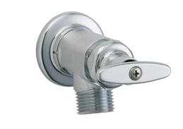 Chicago Faucets 293-RCF Single Supply Inside Sill Fitting, 1/2" NPT Female Thread Inlet, 3/4" Male Hose Thread Outlet, Slip Wall Flange, Rough Chrome Finish