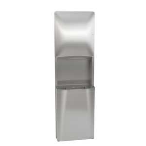 Bradley 2A05-36 Recessed Paper Towel Dispenser / Waste Receptacle, 18 Gallon Capacity, Diplomat Series