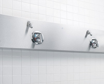 Bradley 2PA Panelon Showers Prefabricated Modular Shower System Back to Back Mounting