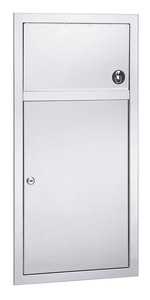 Bradley 3251 Recessed Stainless Steel Waste Receptacle, 2.8 Gallons