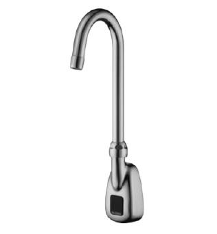 Sloan EBF-550 Optima Plus Gooseneck Faucet, 1.5 GPM, Sensor Activated, Battery Powered, ADA Compliant, Chrome Plated Brass, Touchless Hand Washing