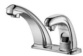 Sloan ESD-35187 CP Soap Dispenser with Faucet Combination, Battery Powered, Sensor Activated, ADA Compliant, Chrome Plated Brass, with Metal Throat Plate (DISCONTINUED)