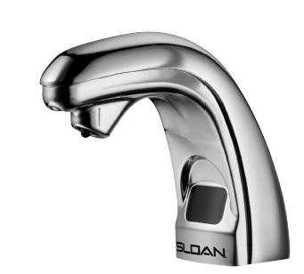 Sloan ESD-350 CP Optima Soap Dispenser, Sensor Activated, Battery Powered, Chrome Plated Metal Throat Plate