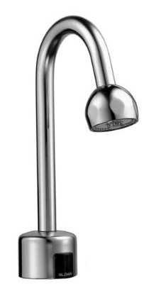 Sloan ETF-700-H-4-P Optima 4 Inch Centerset Gooseneck Faucet, Sensor Activated, Electronic, ADA Compliant, Chrome Plated Brass, with Shower Head Spray and Plug-In Transformer ETF-233