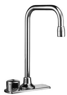 Sloan ETF-770-8-B Optima On-Q 8" Centerset Gooseneck Faucet, Sensor Activated, Electronic, ADA Compliant, Chrome Plated Brass, with Box Mount Transformer