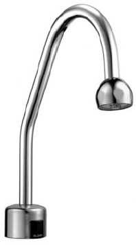 Sloan ETF-700-S-H-4-P-BDT Optima 4" Centerset Gooseneck Faucet, Sensor Activated, Electronic, ADA Compliant, Chrome Plated Brass, with Surgical Bend Spout, Shower Spray Head, Plug-In Transformer ETF-233 and Below Deck Thermostatic Mixing Valve