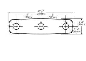 Sloan ETF-433-A Trim Plate 8 inch for Triple Hole Centerset Sink