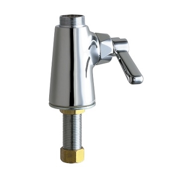 Chicago Faucets 349-LESAB Single Supply Sink Faucet, Lever Handle, Less Spout