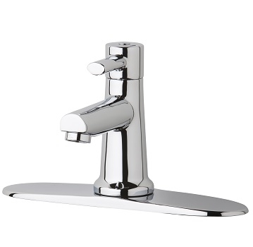Chicago Faucets 3510-8E2805AB Single Supply Sink Faucet, 8" Fixed Centers, 0.5 GPM Econo-Flo Non-Aerating Spray, Includes 8" Cover Plate Kit
