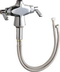 Chicago Faucets 50-LESAB Hot and Cold Water Sink Faucet, Single Hole, 2-3/8" Lever Handle, Less Spout