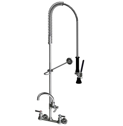 Chicago Faucets 510-G613XKCAB Pre-Rinse Fitting with 613-A Adapta-Faucet, 9-1/2" L Type Swing Spout, 1.0 GPM at 60 PSI Spray Valve, 2-3/8" Lever Handle