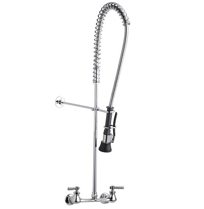 Chicago Faucets 510-GTFXKCAB Pre-Rinse Fitting, 0.91 / 0.99 GPM at 60 PSI Triple Force Low-Flow Spray Valve, 2-3/8" Lever Handle