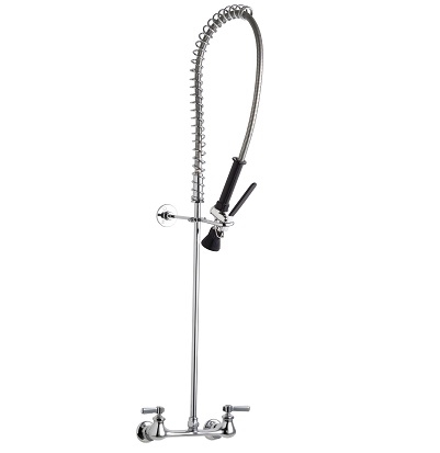 Chicago Faucets 510-GXKCAB Pre-Rinse Fitting, 1.0 GPM at 60 PSI Spray Valve, Ceramic Operating Cartridge, 2-3/8" Lever Handle