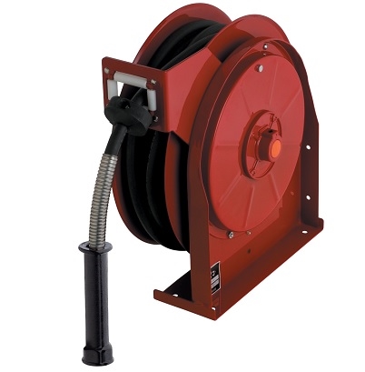 Chicago Faucets 537-LEONF Hose Reel Assembly, Wall Mounted, 3/8" NPT Female Thread Inlet, Retractable Rubber Hose