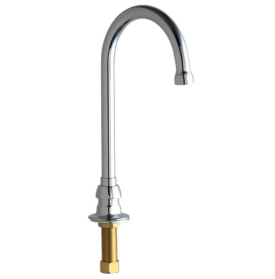 Chicago Faucets 626-E29VPABCP Remote Rigid/Swing 5-1/4" Gooseneck Spout, 2.2 GPM Vandal Proof Laminar Flow Non-Aerating Outlet