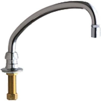 Chicago Faucets 626-L9E29ABCP Remote 9-1/2" L-Type Swing Spout, 2.2 GPM Laminar Flow Non-Aerating Outlet