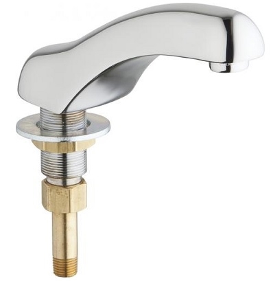 Chicago Faucets 627-ABCP Remote Rigid 5-1/8" Spout, 2.2 GPM Softflo Aerator