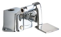 Chicago Faucets 628-ABRCF Single Supply Pedal Box with Short Pedal Valves, NAIAD Metering Cartridge, Fast Cycle Time Closure, Rough Chrome Finish