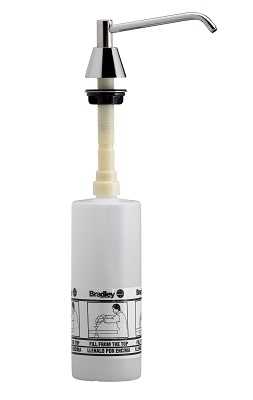 Bradley 6326-67 Lavatory Mounted Soap Dispenser, Metal Globe (DISCONTINUED, NOT AVAILABLE TO ORDER)