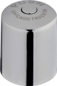 Chicago Faucets 765-PSHJKCP Chicago Faucets Part: Vandal Proof 1-3/4" MVP Metering Push Handle