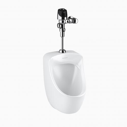 Sloan WEUS-7005.1410 Small Vitreous China Urinal with Battery Powered, Sensor Activated, G2 OPTIMA Plus 8186-0.5 Urinal Flushometer