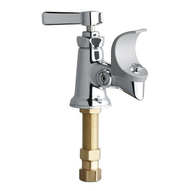 Chicago Faucets 748-244FHABCP Bubbler, Drinking Fountain, 0.74 GPM Flow Control, Klo-Self Self-closing Cartridge, Anti-Microbial Flexible Mouth Guard, Lever Handle