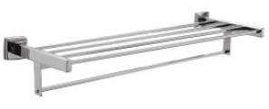 Gamco 7676 X 24 Towel Shelf with Towel Bar, Bright Polished Stainless Steel, 24" Length