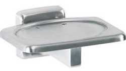 Gamco 76807 Surface Mounted Soap Dish, Satin Finish Stainless Steel