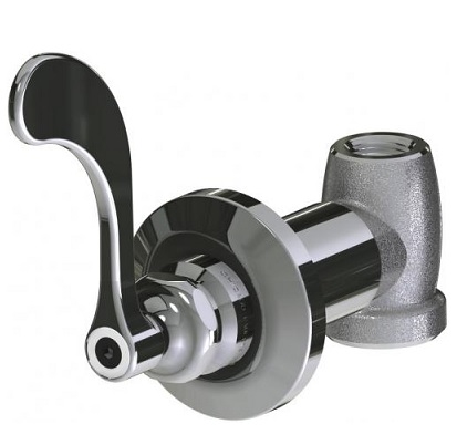 Chicago Faucets 770-317PLABCP Concealed Straight Valve, Slow Compression Cartridge, 4" Wristblade Handle