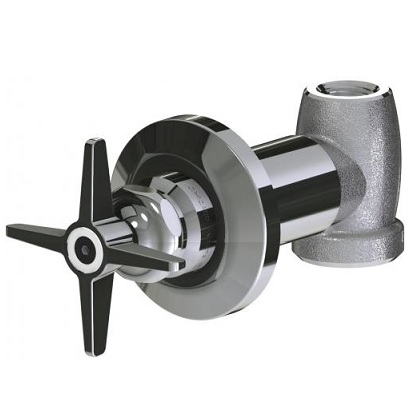 Chicago Faucets 770-PLABCP Concealed Straight Valve, Slow Compression Cartridge, 3" Cross Handle