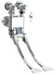 Chicago Faucets 834-EPSLOABCP Hot and Cold Water Pedal Box with Extended Pedal Valves, NAIAD Metering Cartridge, Adjustable Cycle Time Closure, Chrome Plate Finish