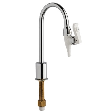 Chicago Faucets 838-CP Pure Water Fitting, Tygon Lined, Deck Mounted, Chrome Plated