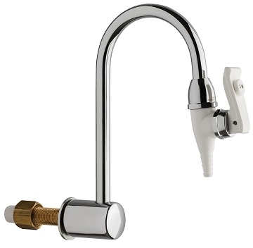 Chicago Faucets 839-CP Pure Water Fitting, Tygon Lined, Wall Mounted, Chrome Plated