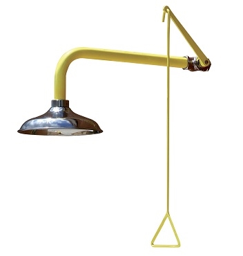 Chicago Faucets 8421-NF Concealed Safety Drench Shower with Stainless Steel Pull Rod and Shower head
