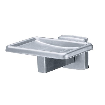Bradley 9015-63 Soap Dish, Bright Polished Stainless Steel, Without Drain Holes