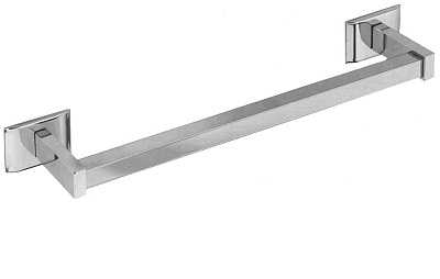 Bradley 907-24 Towel Bar, Square, Chrome Plated Brass, 24"