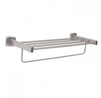 Bradley 9104-2490 Towel Shelf with Bar, Satin Stainless Steel, 24"