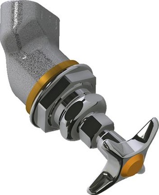 Chicago Faucets LRV-N2-A1A Left Hand 45 Degree Angle Control Valve, 2-1/2" Metal Cross Handle, AIR Index Button