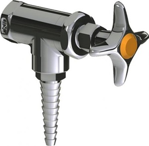 Chicago Faucets LGN3-A11A Needle Valve, Full Flow Laboratory Serrated Nozzle, 2-1/2" Cross Handle with AIR Index Button