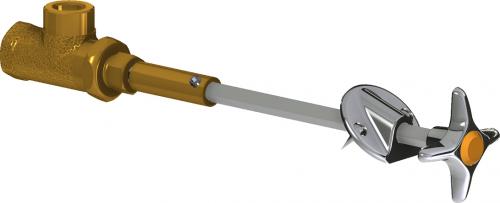 Chicago Faucets LRV-N6-A1A Remote Control Angle Valve for 45 Degree Angle Panels, 2-1/2" Metal Cross Handle, Includes Button Indexed AIR