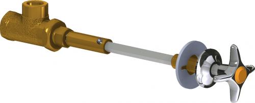 Chicago Faucets LRV-N5-A1A Remote Control Angle Valve for Straight Panels, 2-1/2" Metal Cross Handle, Includes Button Indexed AIR