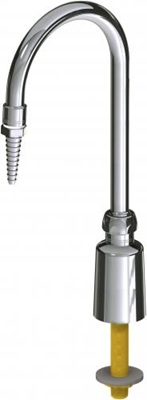 Chicago Faucets LRS-E11 Remote Control Turret and Spout, 5-1/4" Gooseneck Spout, Full Flow Laboratory Serrated Nozzle