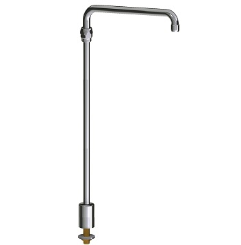 Chicago Faucets 985-HRCP Remote Control Turret and Spout, 12" L Type Swing Spout, 2.2 GPM Softflo Aerator