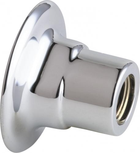 Chicago Faucets 986-FCP Single Service Wall Flange, 3/8" NPT Female Thread Inlet, 3/8" NPT Female Outlet Thread