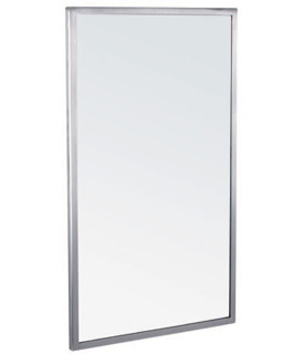 Gamco A-18 X 36 Angle Frame Restroom Mirror, 18 W x 36 H