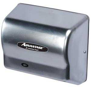 American Dryer AD90-SS Advantage Hand Dryer, 100-240 Universal Voltage, Fixed Nozzle, Stainless Steel, Commercial Hand Dryer