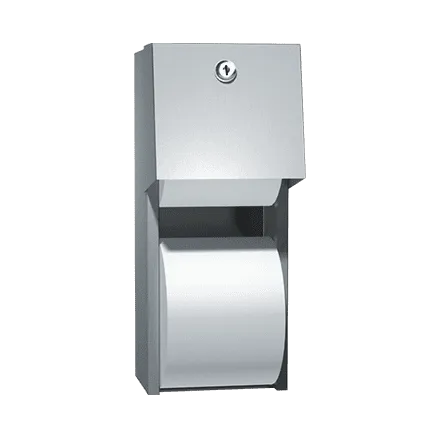 ASI 0030 Toilet Tissue Dispenser, Twin Hide-A-Roll, Surface Mounted