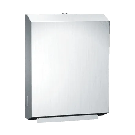 ASI 0210 Traditional Paper Towel Dispenser, Multi, C-Fold, Surface Mounted, Stainless Steel