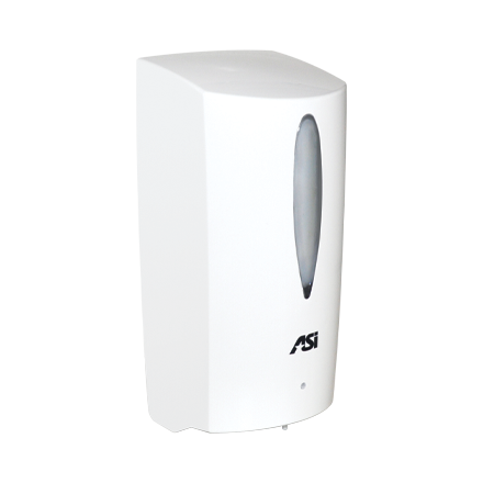 ASI 0361 Automatic Liquid Soap and Gel Hand Sanitizer Dispenser, 28 oz, Surface or Stand Mounted, Plastic, White